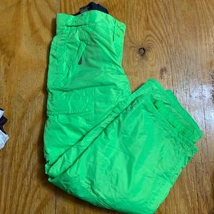 Champion bottoms snow pants neon teen boys size
